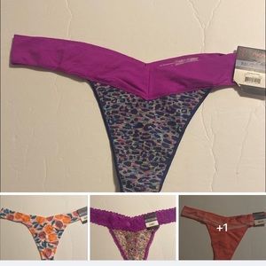 💜 Bundle of 4pairs Women’s No Boundaries  V-Thong Panties
